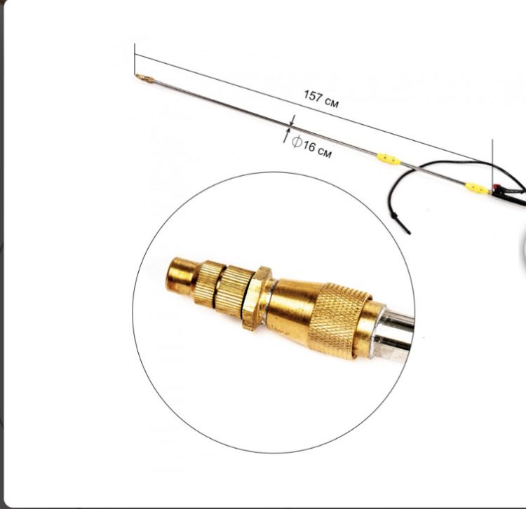 Телескопическая штанга 3 метра для опрыскивателя усиленная ( комплект)