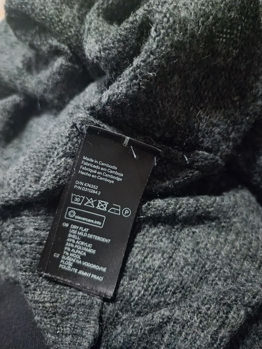 Sweter kardigan z wełną hm L