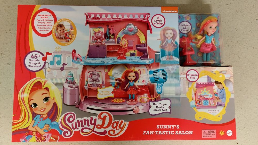 Fisher Price, salon piękności/fryzjerski Sunny Day, zestaw z laleczką