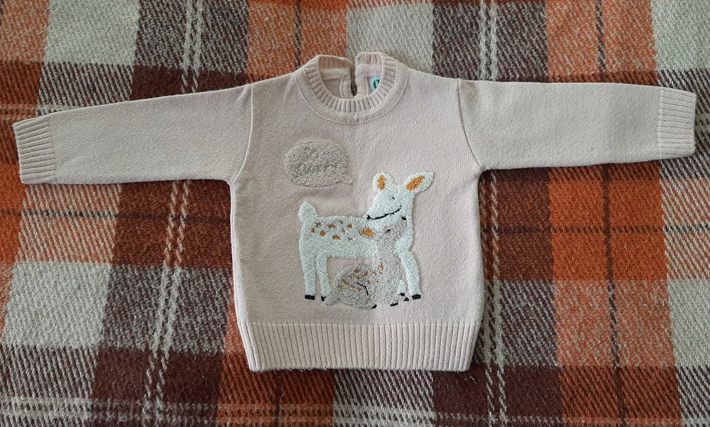 Свитер на девочку на 1 год, тёплый, Турция