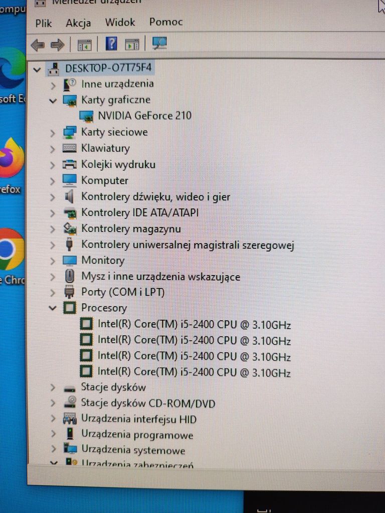 Komputer HP Compaq plus monitor Dell