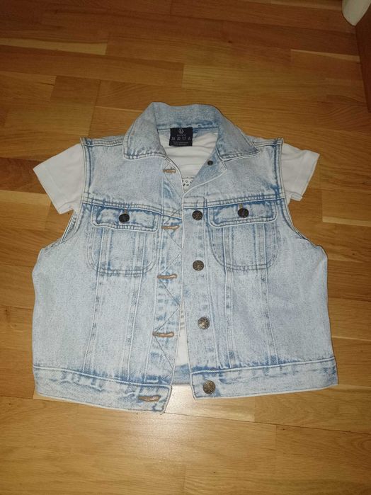 Dżinsowa kamizelka premium dla dziewczynki