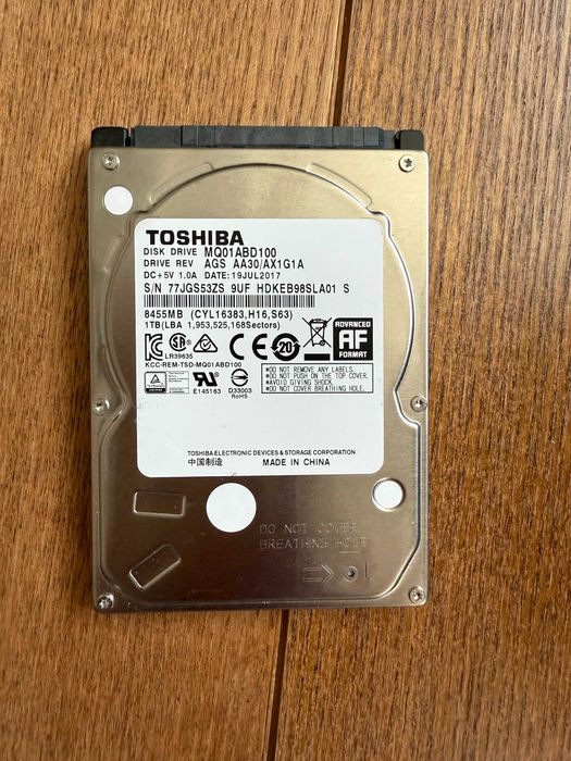 Жорсткий диск Toshiba MQ01ABD100 1TB 2.5" SATA