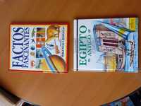 2 livros: factos fascinantes + egipto antigo