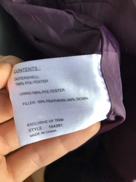 Натуральный пуховик  пух-перо размер 56-58