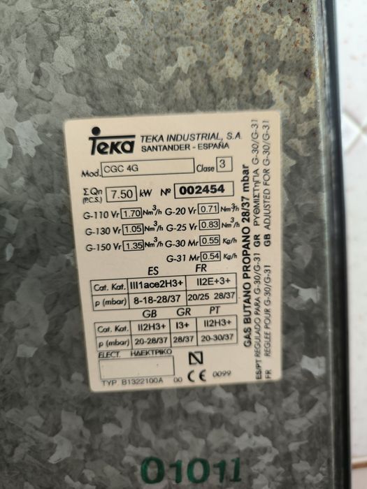 Fogão Crystal-Gas Teka CGC-4G