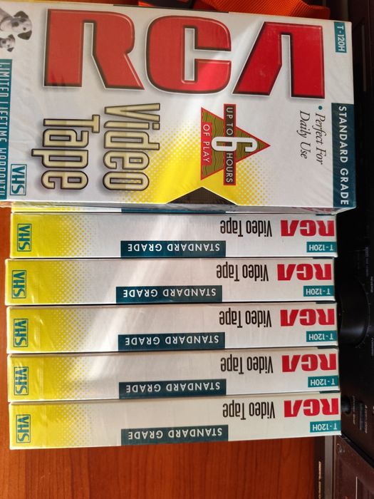 Nowe fabrycznie zafoliowane kasety magnetowidowe RCA 120