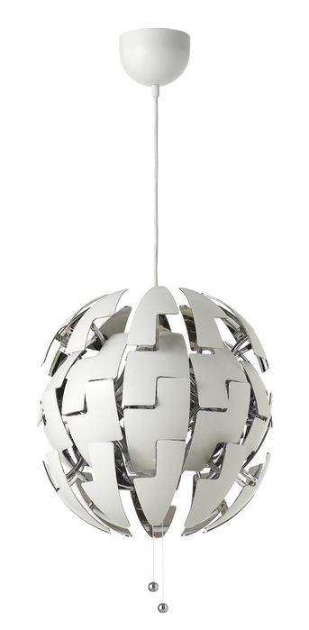 Lampa żyrandol IKEA PS2014 srebrna stan bardzo dobry+żarówkaLEDgratis
