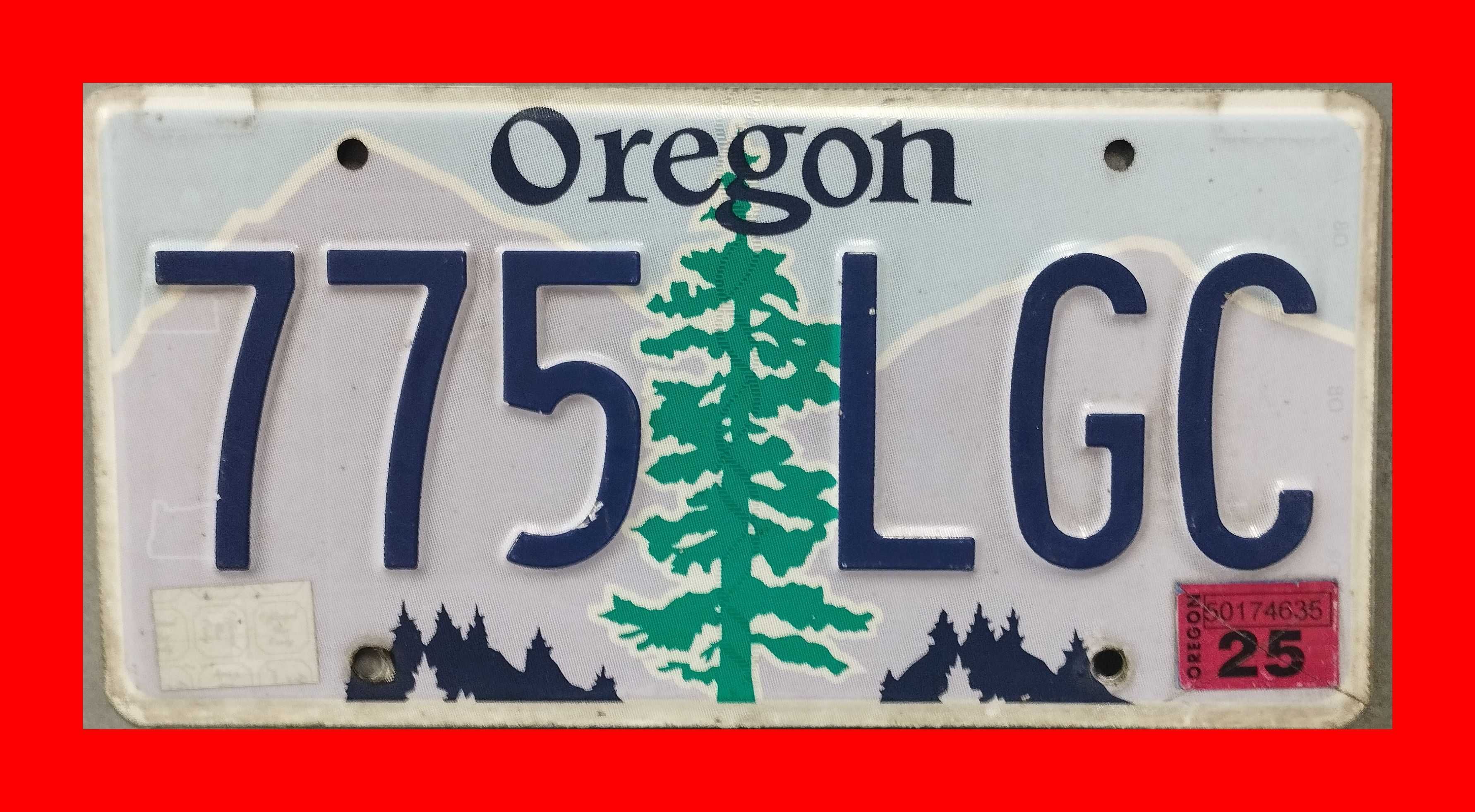 Tablica rejestracyjna OREGON USA oryginalna!!
