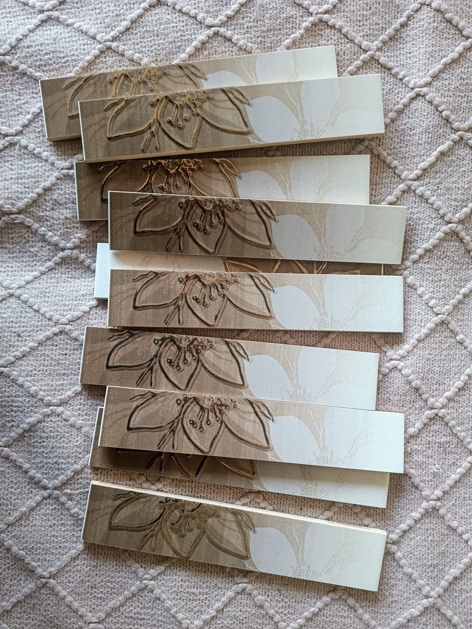 śliczne DEKORY ścienne listwa wykończeniowa 5 x 25 cm płytki 20 sztuk