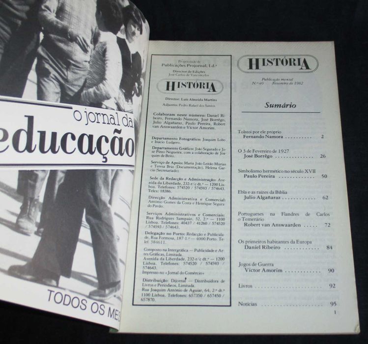 Revista História N.º 40 Fevereiro de 1982 Vida de Tolstoi