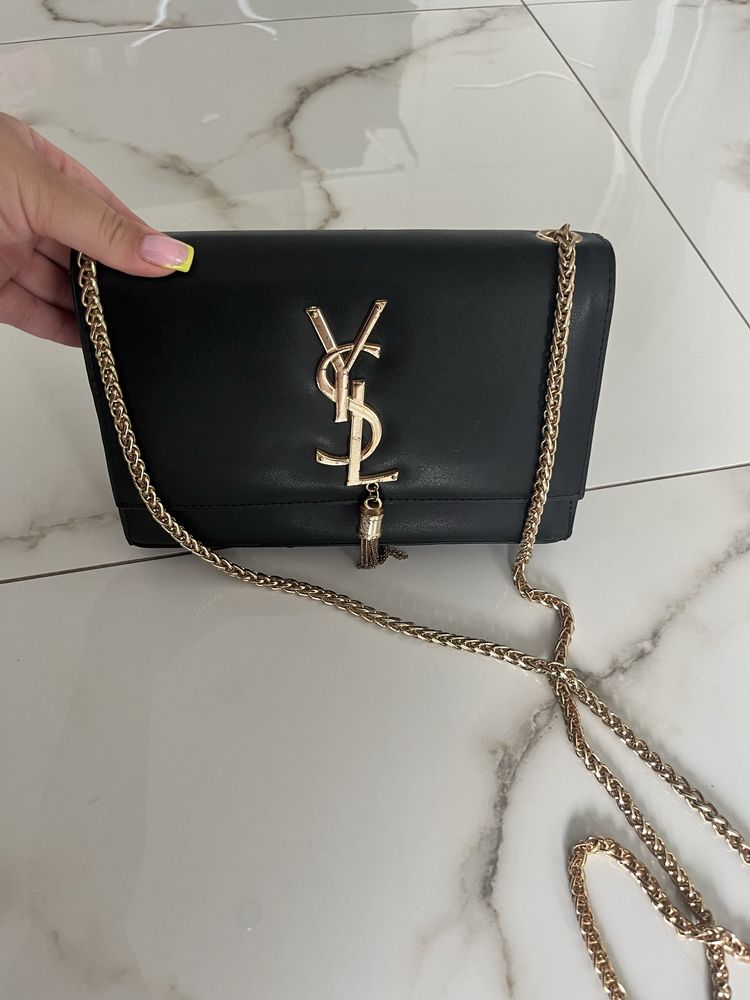 Ysl torebka czarna kopertowka