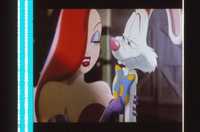 Fotogramas em película 35mm do filme culto Who Framed Roger Rabbit