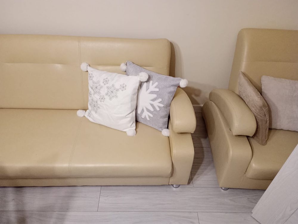 Sofa + dwa fotele ecoskora