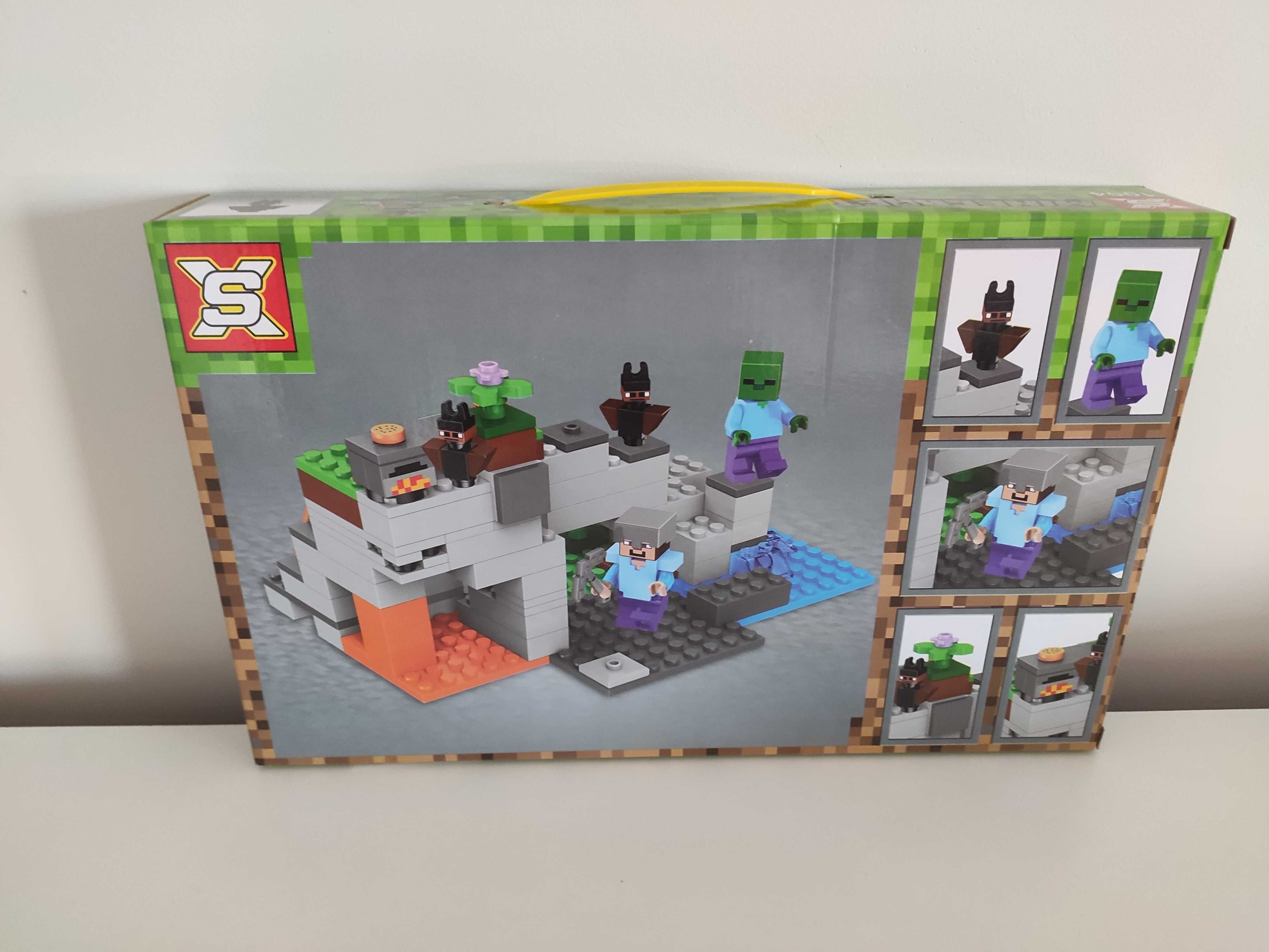 Klocki Minecraft jak LEGO walki z zombie jaskinia zombie