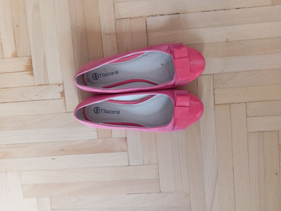 Balerinki zamszowe różowe.