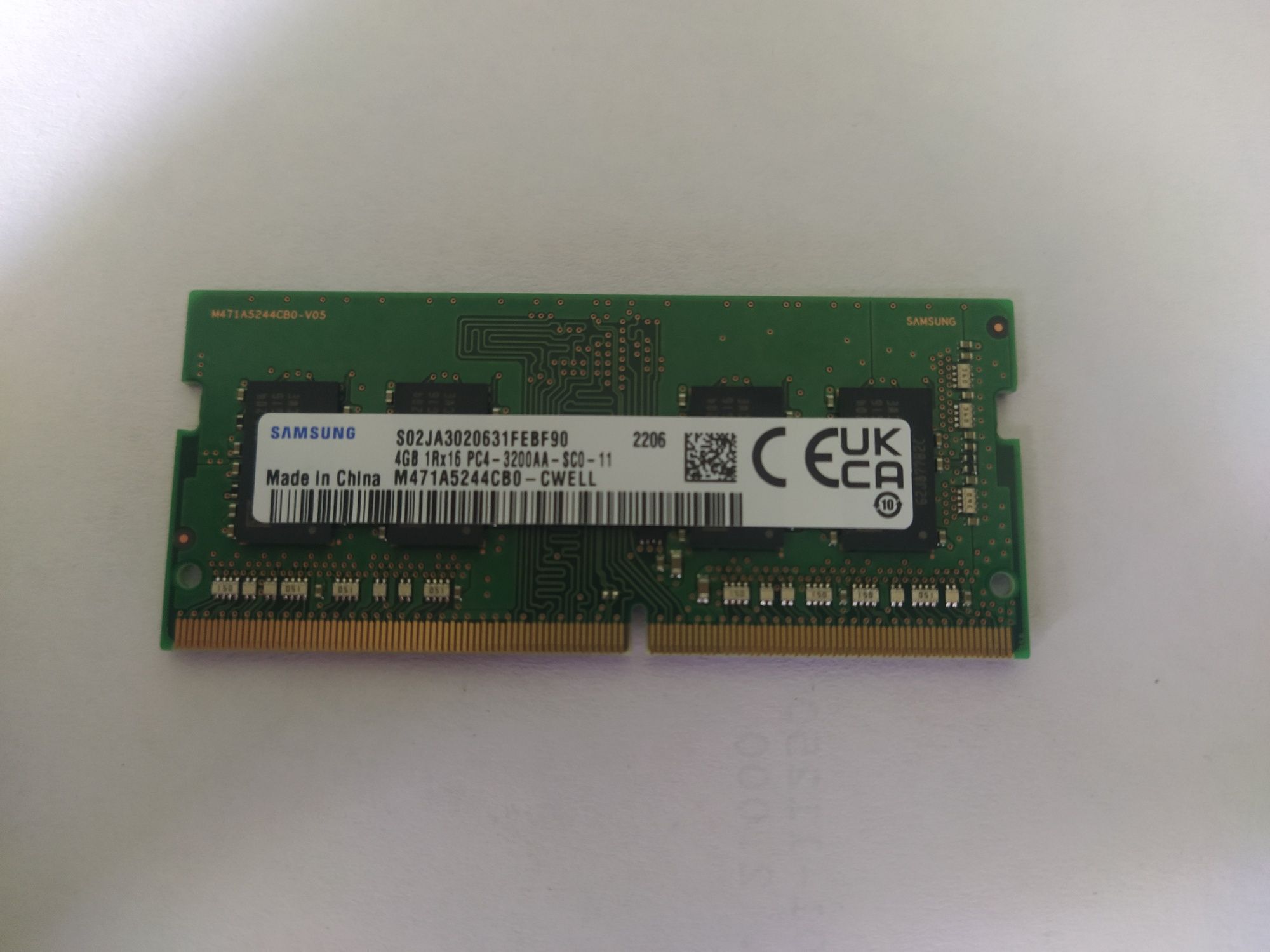 Оперативна память 1 планка нова Samsung 4GB DDR4 3200 MHz