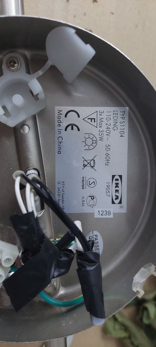 Candeeiro teto ikea oleby - usado