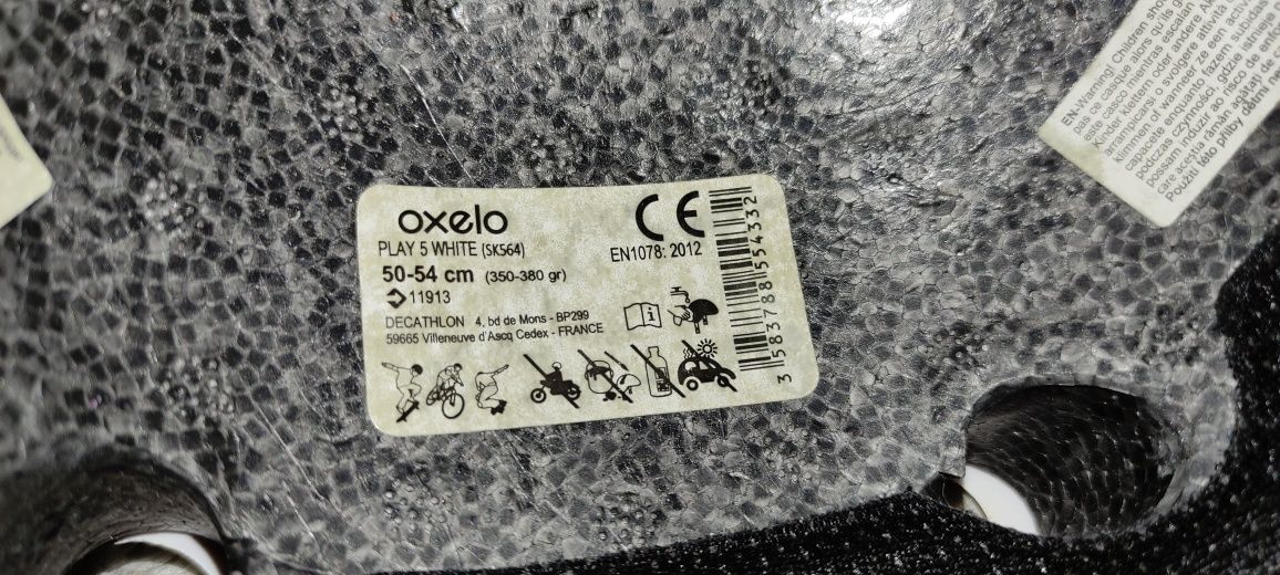 Kask Oxelo rozmiar 50-54 cm SK564 biały