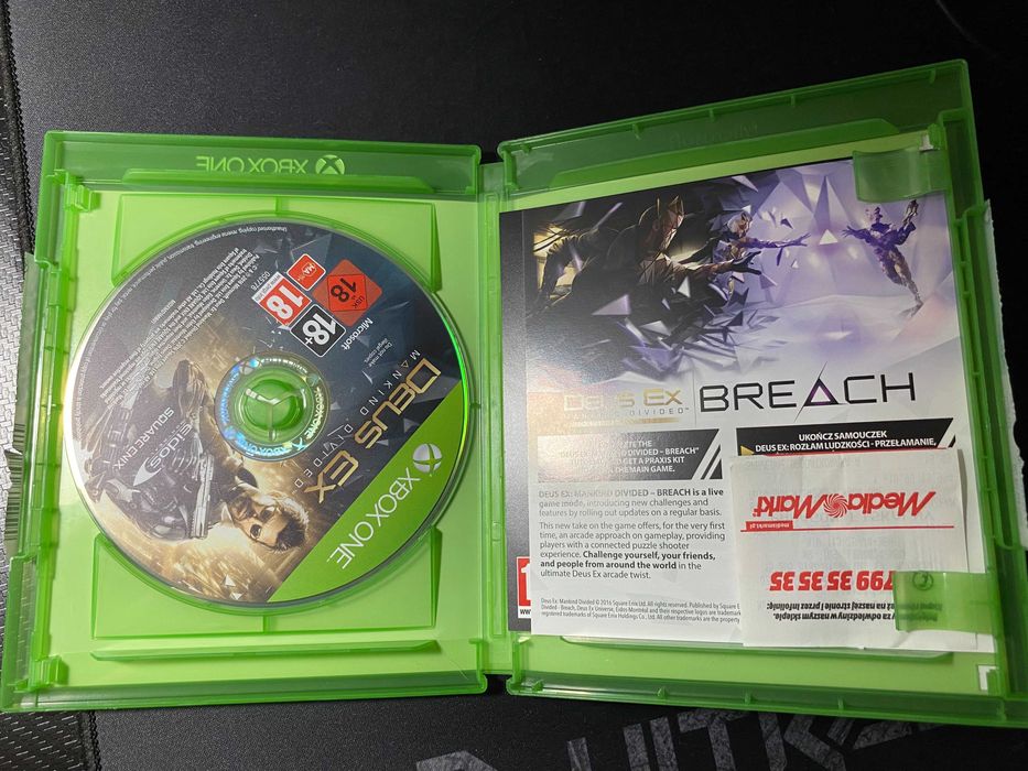 Deus Ex Mankind Divided Rozłam Ludzkości Day One Edition - Xbox One