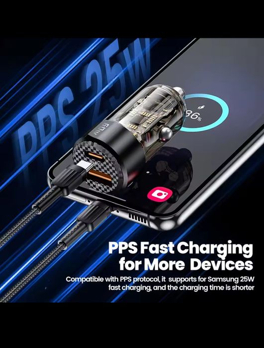 Ładowarka samochodowa 2x30W