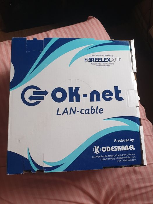 Сетевой (LAN) кабель витая пара Одескабель 4*2*0,5(UTP-cat.5E)OK-net