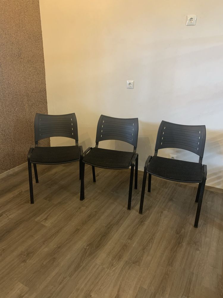 Conjunto de 3 cadeiras de escritorio