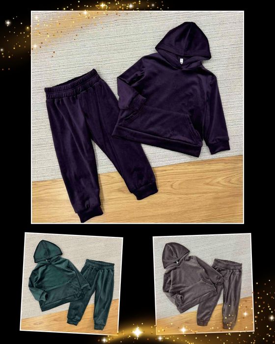 Розпродаж 64р та 76р! Дитячий утеплений велюровий костюм