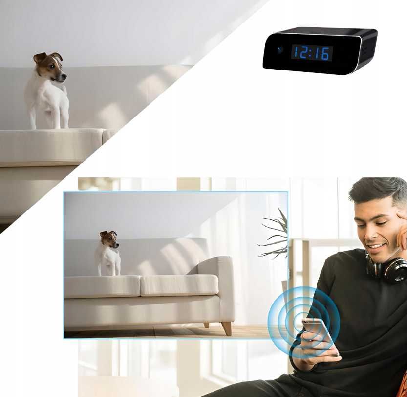 Nowy ZEGAR BUDZIK Ukryta Mini Kamera Szpiegowska Wi-Fi | *PROMOCJA*