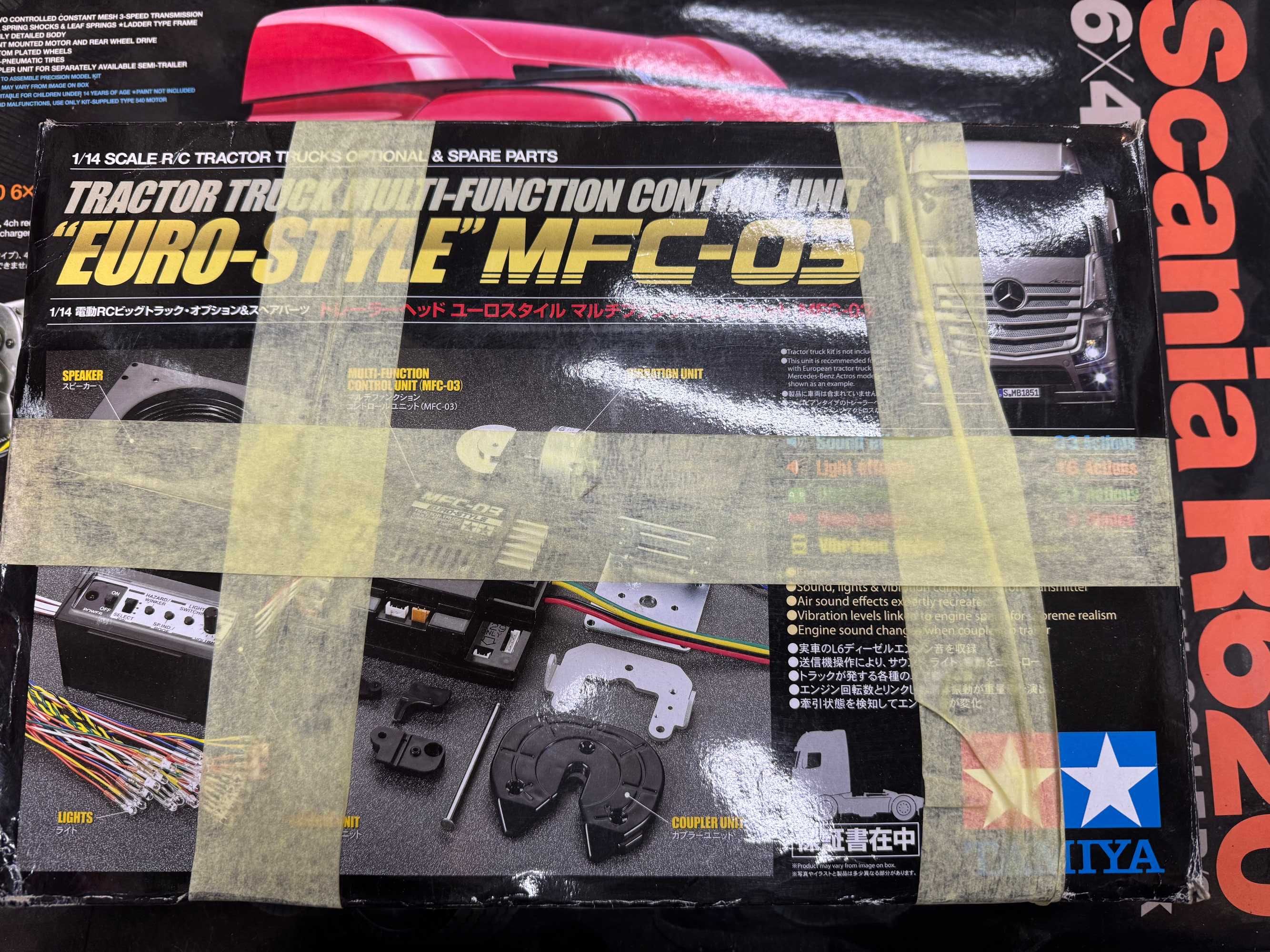 Tamiya Scania R620, MFC-03, Turnigy 9x, Ładowarka do dokończenia