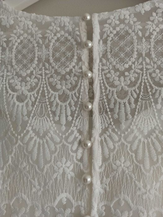 Dwuczęściowa klasyczna suknia ślubna, styl boho, firma MeLove