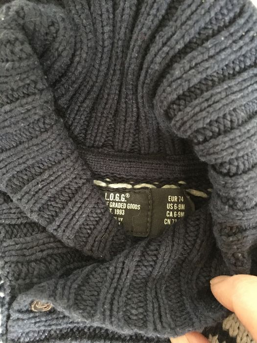 Ciepły sweterek chłopiecy 74