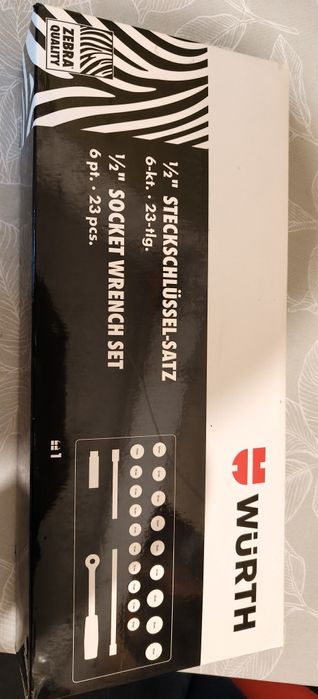 Zestaw kluczy nasadowych Wurth Zebra Nowe