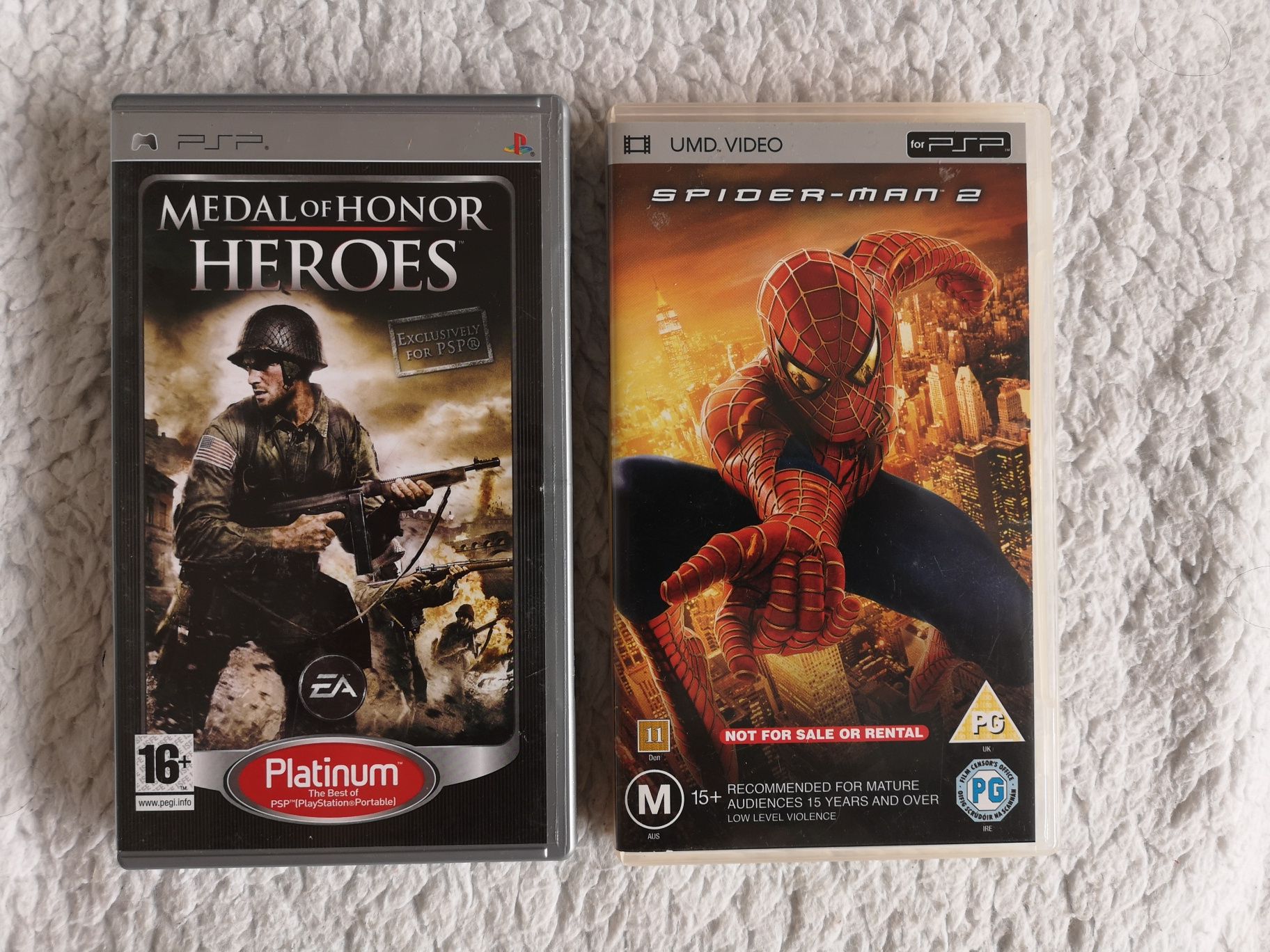 PSP playstation pakiet medal of honor heroes plus spiderman 2 film