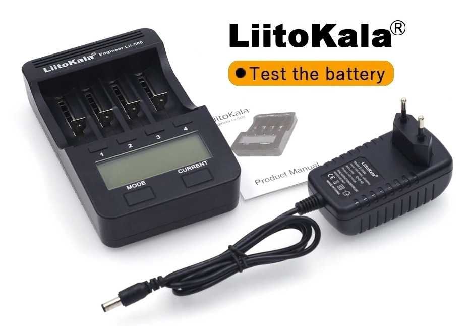 LiitoKala Lii-500 tester i ładowarka akumulatorów AA, 18650, 21700 itd