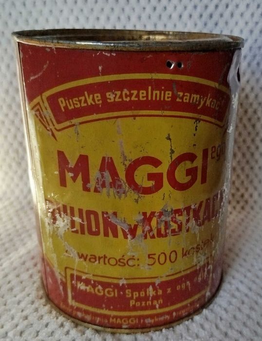 Przedwojenna puszka MAGGI bulion