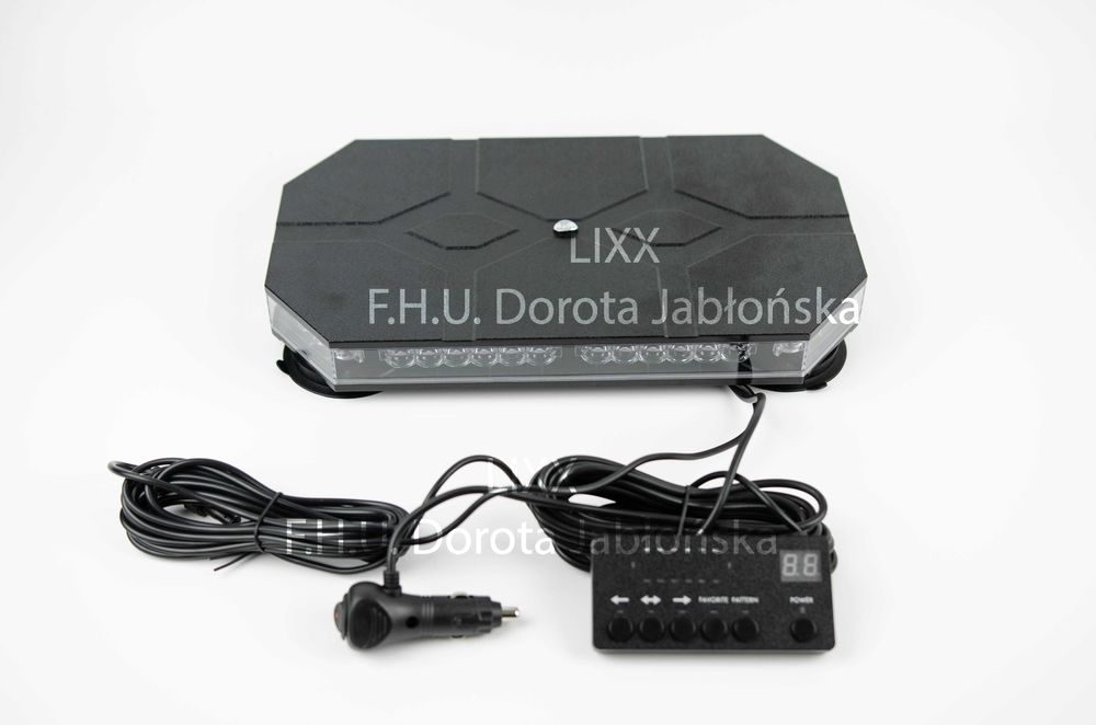 Belka Ostrzegawcza 42 LED 35cm POMARAŃCZOWY UFO Sterownik Pro 12V 24V