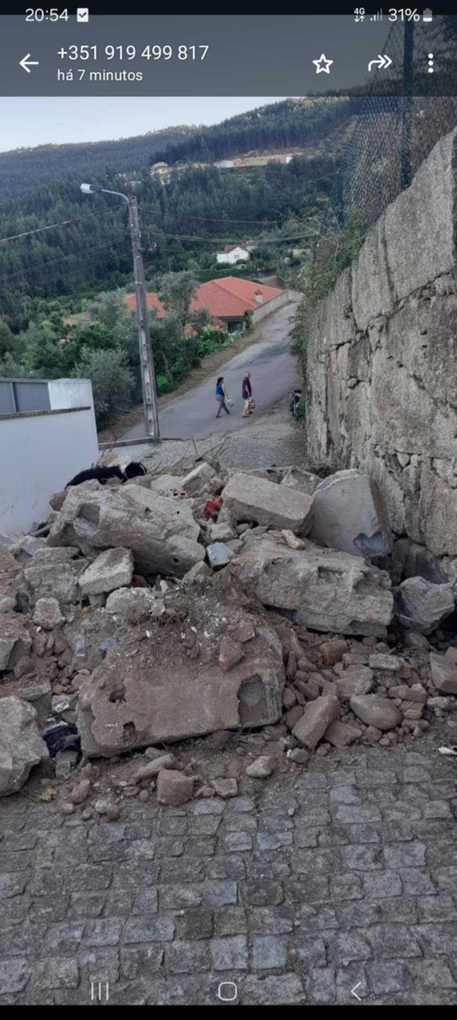 Recolha de entulho.