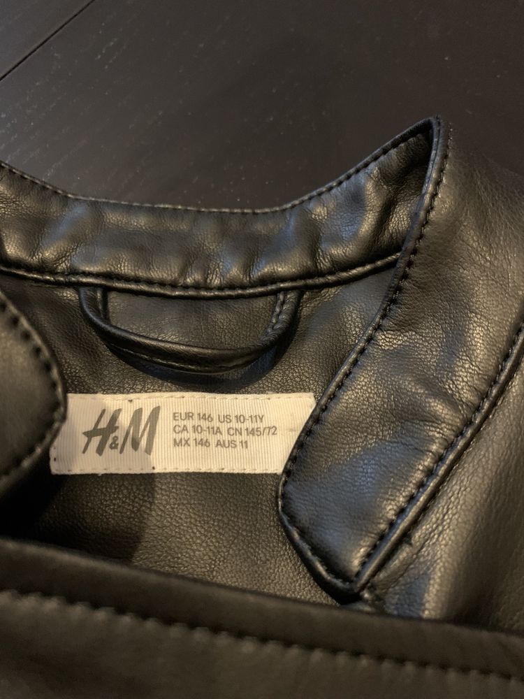 Kurtka skórzana H&M roz 146