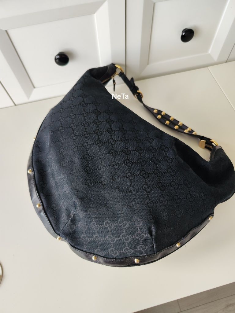 Gucci Hobo GG Half Moon Canvas  handbag сумка оригінал номерна, вінтаж