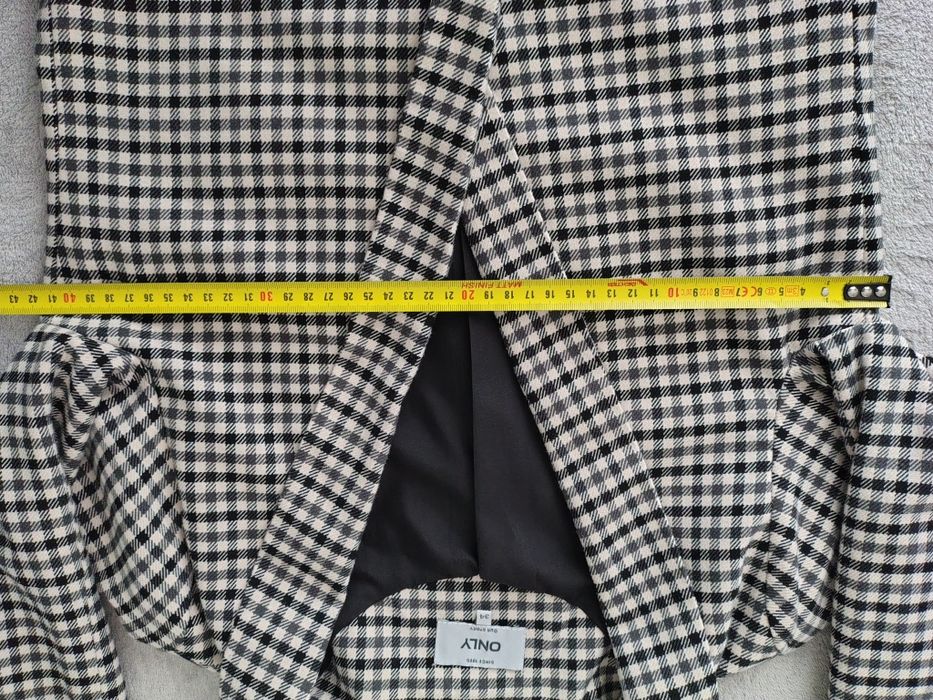Marynarka Żakiet Only 34 XS krata kratka czarno biała