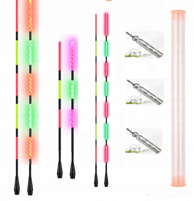 Komplet 3x Antena Świecąca elastyczna + 3x Bateria
