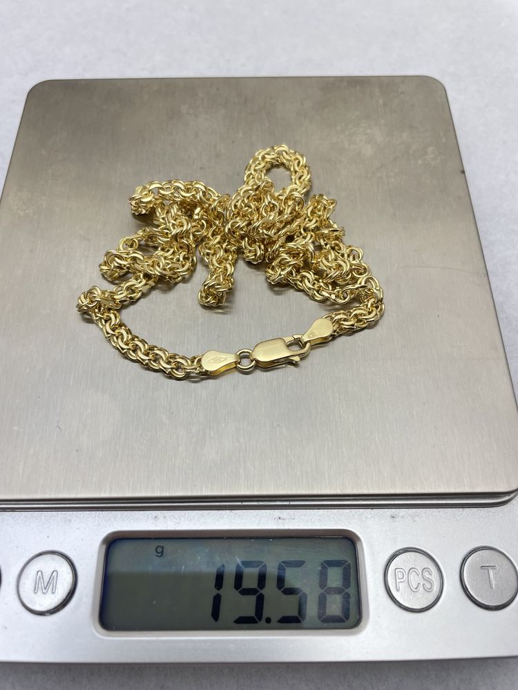Złoty łańcuszek 585. 19,58 gr. 55 cm. NOWY.