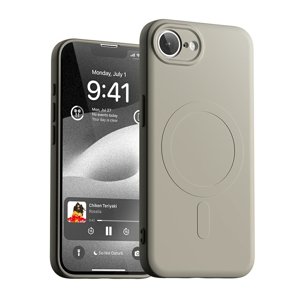 Etui Mercury Semi-Silicone Magsafe Do    Iphone 16E Kamienny