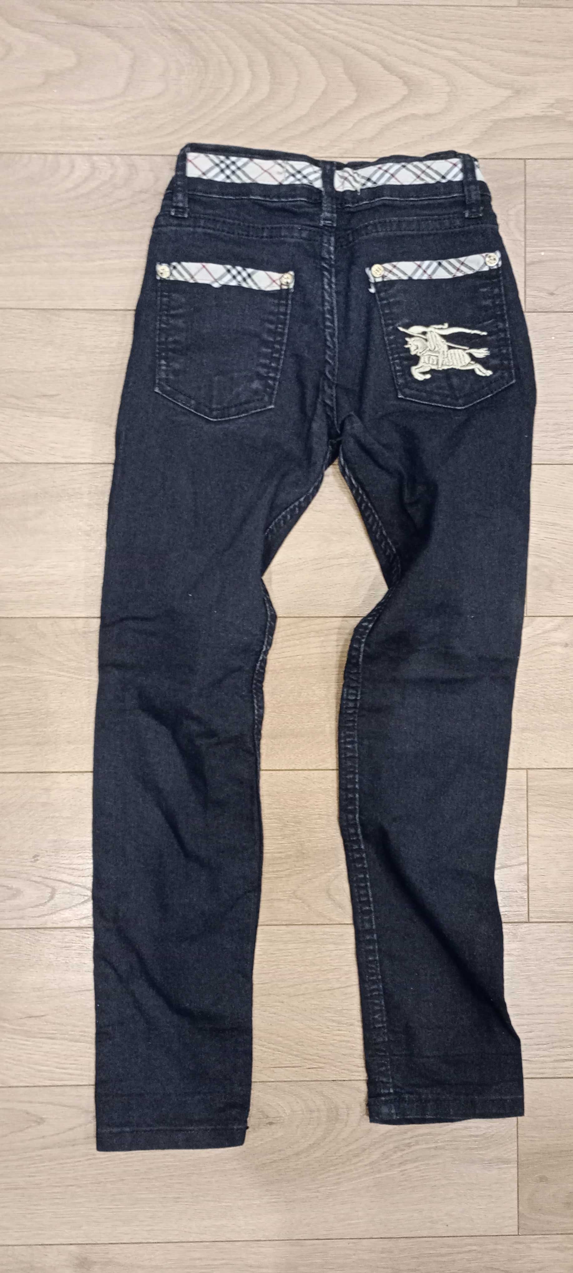 Spodnie Burberry jeansy, roz 122/128 Stan idealny, klasyczne 2x27/77cm