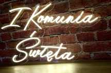 Napis Świetlny LED Neon – Chrzest Święty i I Komunia Święta