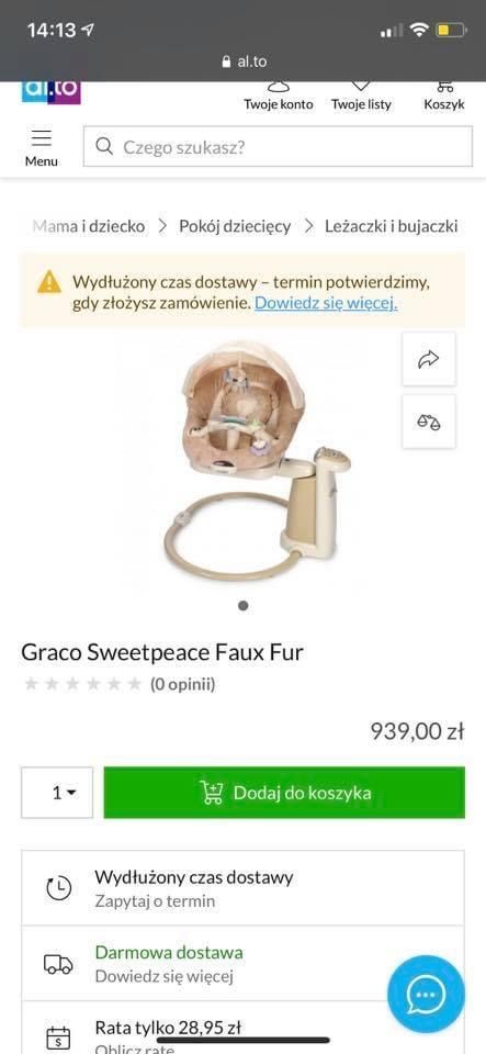 Bujaczek graco sweetpeace