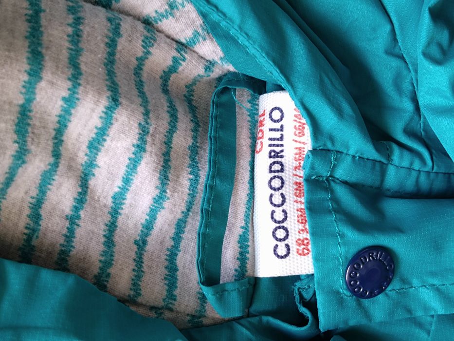 Zielona cienka kurtka z kapturem przejsciowa wiatrówka Cocodrillo 68