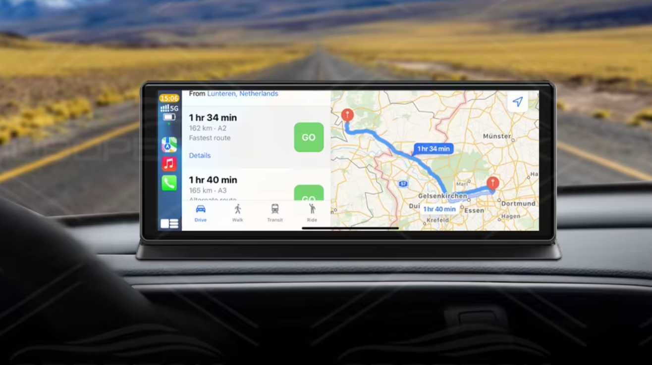 Rejestrator 11,3” 2-kamery Android Auto CarPlay nawigacja