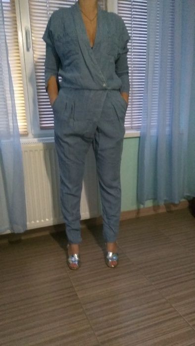 Джинсовый комбинезон брючный комбез джисовый noa noa